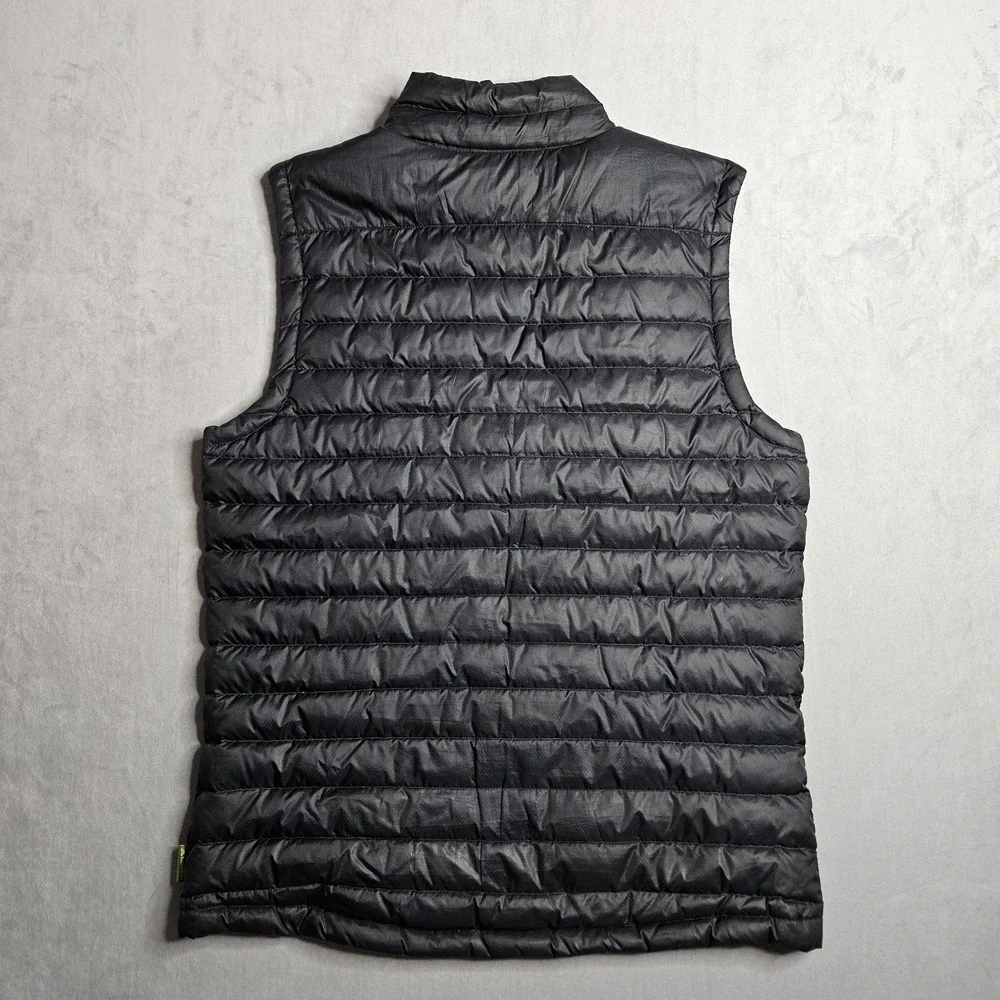Kathmandu Vest Mens Medium Black Duckdown 500 Fill Full Zip Puffer Pockets - Picture 2 of 13